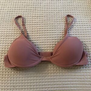 LIKE NEW Pepper Classic All You Bra Underwire Rosewood Pink Size 38AA Mesh EUC